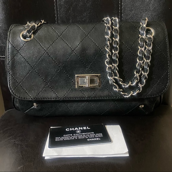 rare Chanel reissue flap bag caviar with card & copy of original receipt - Picture 14 of 16
